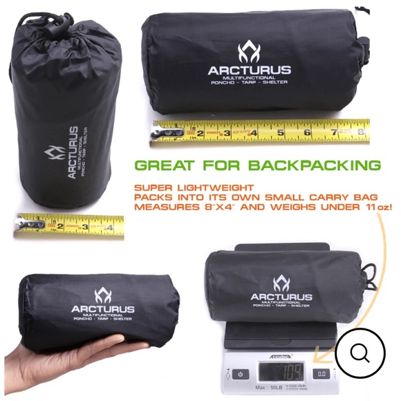 Arcturus Black Multifunctional Poncho, NWT. - Picture 5 of 9